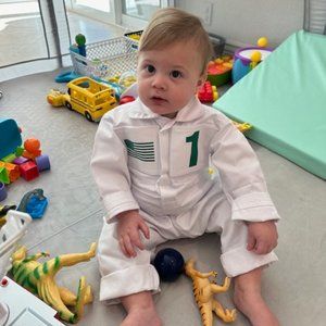 Kids Custom Caddie Uniform With Number 1 and American Flag